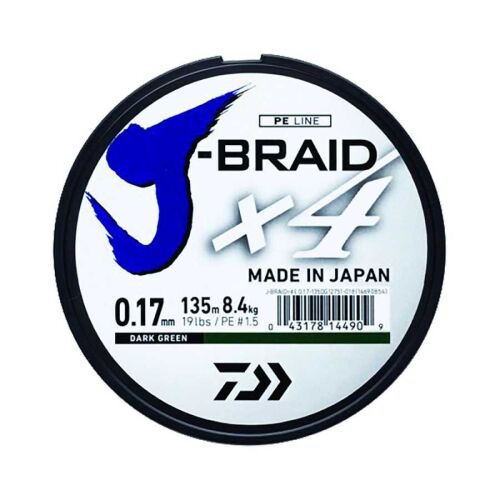 Daiwa J-Braid 4B Koyu Yeşil 135 M İp Misina - 1