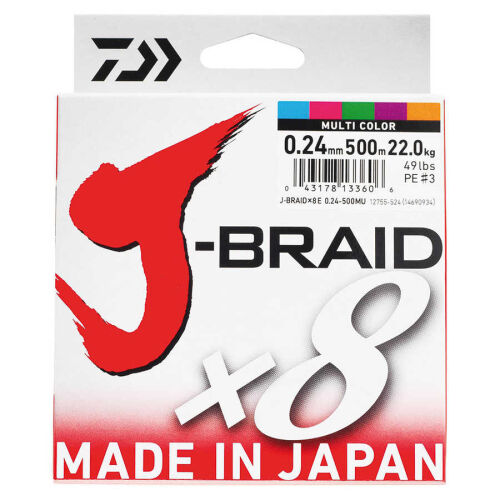 Daiwa J-Braid 8B 500 M Multi Color İp Misina - 1