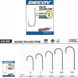 Decoy KR-29 Worm Round Fine Black Nickel Olta iğnesi - Decoy