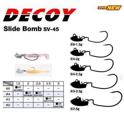 Decoy SV-45 Slide Bomb Jig Head - 1