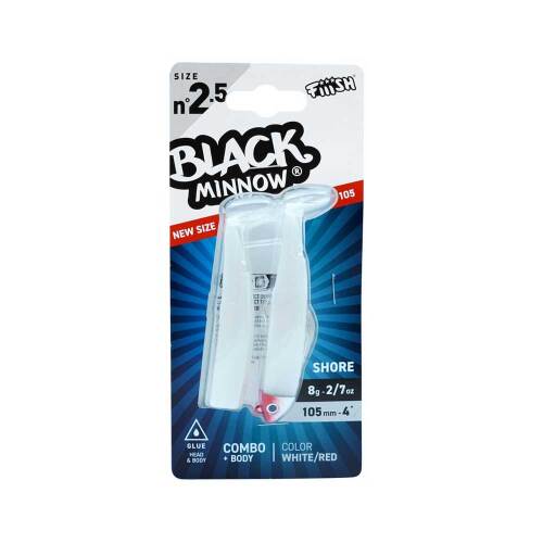 Fiiish Black Minnow BM1052.5 BM3045 Combo Shore 8 Gr Silikon Yem - White Red - 2