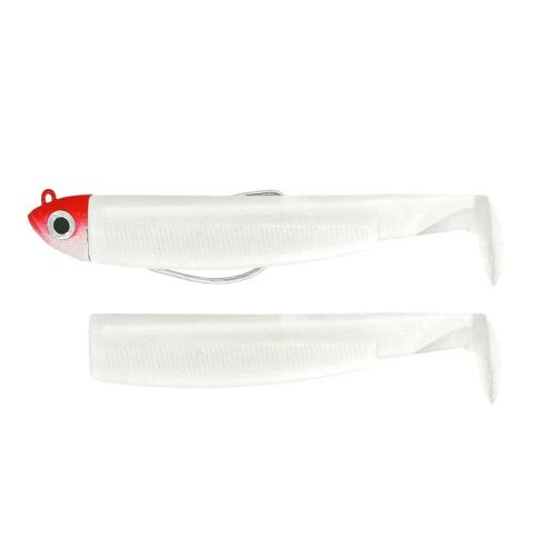 Fiiish Black Minnow BM90/2 BM3002 Combo Shore 5 Gr Silikon Yem - White Red Head - 1