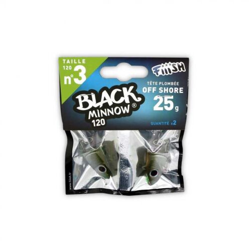 Fiiish Black Minnow BM120/3 BM002 Off Shore 25gr Jig Head - Kaki - 1