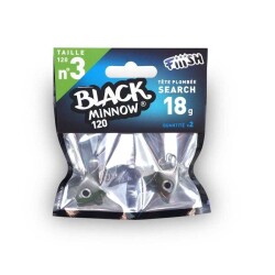 Fiiish Black Minnow BM120/3 BM626 Search 18gr Jig Head - Kaki - FIIISH