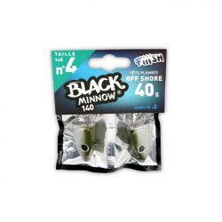 Fiiish Black Minnow BM140/4 BM030 Off Shore 40gr Jig Head - Kaki - FIIISH