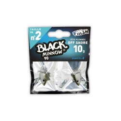 Fiiish Black Minnow BM90/2 BM009 Off Shore 10gr Jig Head - Kaki - FIIISH