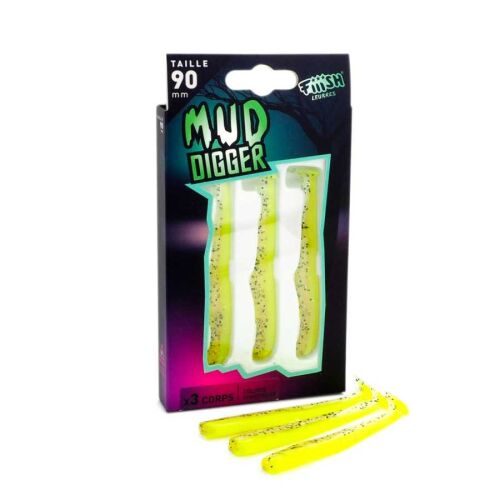 Fiiish Mud Digger MD1143 3 Adet Gövde - Chartreuse - 1