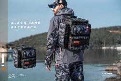 Fujin Black Camo Bag - Balıkçı Sırt Çantası - 2