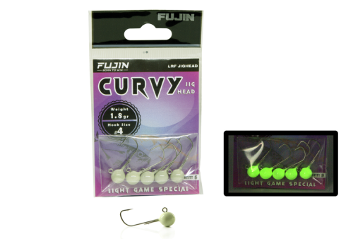 Fujin Curvy Glow Lrf Jig Head - 1