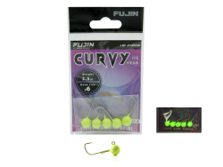 Fujin Curvy Lemon Glow Lrf Jig Head - Fujin