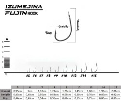 Fujin Izumejina Düz Olta İğnesi - 2