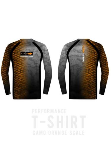 Fujin Performance T-Shirt Camo Orange Scale - 1