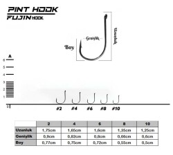 Fujin Pint Hook Delikli Yemli Olta İğnesi - 2