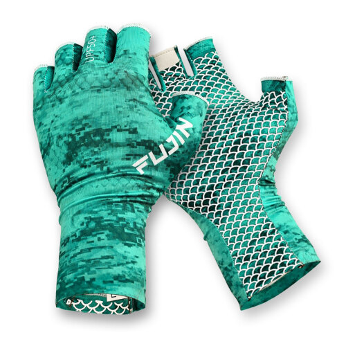 Fujin Pro Angler Summer Gloves Green Eldiven - 1