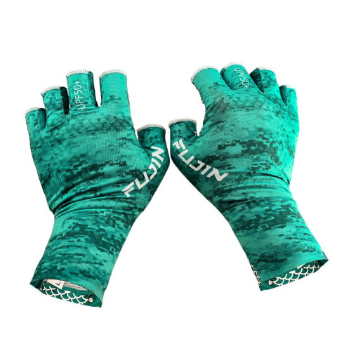 Fujin Pro Angler Summer Gloves Green Eldiven - 3