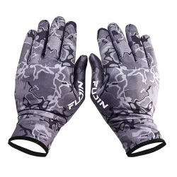 Fujin Pro Angler Winter Gloves Black Camo Eldiven - Fujin