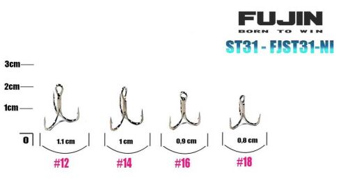 Fujin ST36 Nickel Üçlü Maket Balık iğnesi - 2