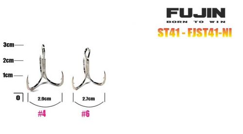 Fujin ST41 Nickel Üçlü Maket Balık İğnesi - 2