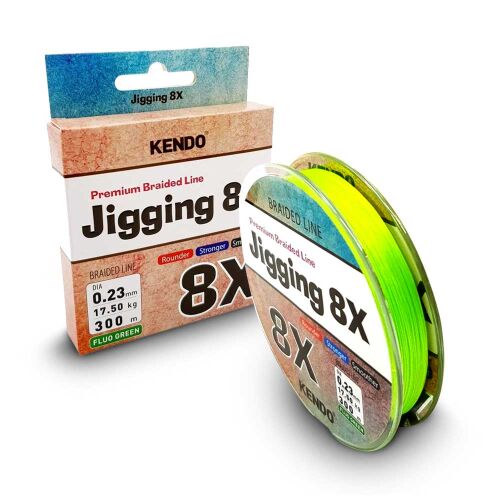 Kendo Jigging 8X Flash 300 Metre Fluo Green İp Misina - 1