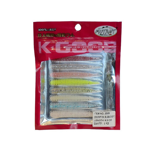 Mutant 3509 Bugbao 8 Renk Mix Set 6 Cm Aromalı LRF Silikon Yem - 1