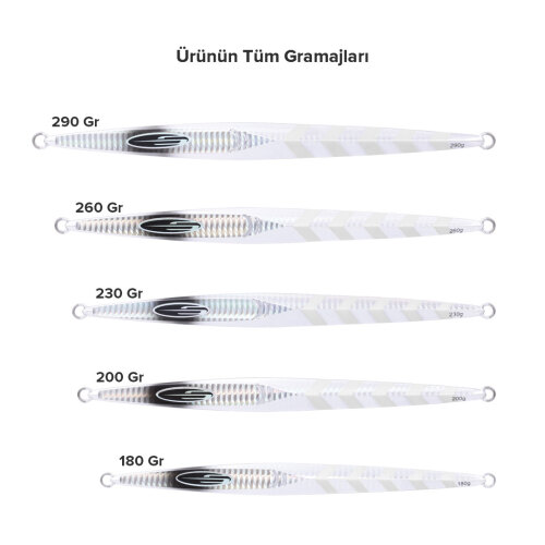 NS Black Hole Boca Long 24 cm 260 Gr Jig Yem - 3