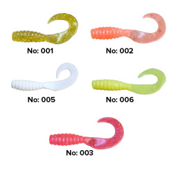 River Twister Tail 6 Cm 10 Adet Silikon Yem - 1