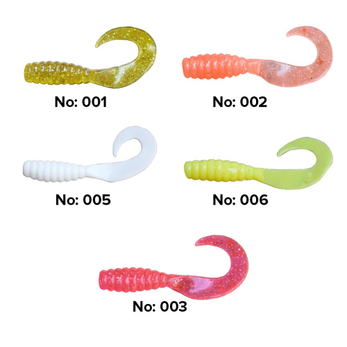 River Twister Tail 6 Cm 10 Adet Silikon Yem - 1