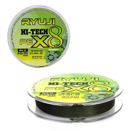Ryuji Hi-Tech X8 150 Mt Green İp Misina - 1