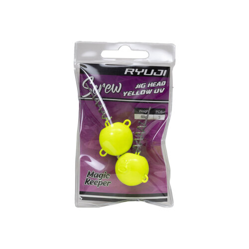 Ryuji Screw Yellow UV Jig Head - 2