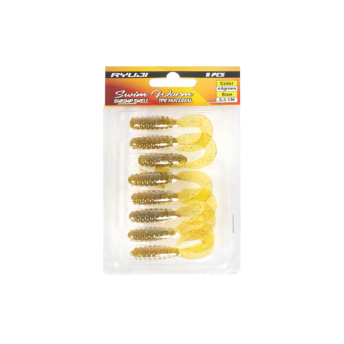 Ryuji Swim Worm 5.5 Cm TPR Kokulu Silikon Yem - 2