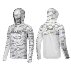 Ryuji UV Performance Fish Wave Hoodie Shirt - Ryuji
