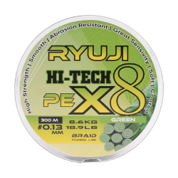 Ryuji Hi-Tech X8 300 Mt Green İp Misina - Ryuji