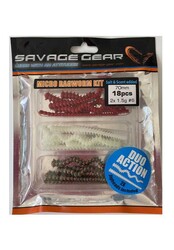 Savage Gear Lrf Ragworm Kit 18+2 Adet (Red-Brown-Glow) - 3