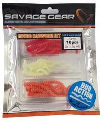 Savage Gear Lrf Ragworm Kit 18+2 Adet (UV-Red-Pink-Glow) - Savage Gear