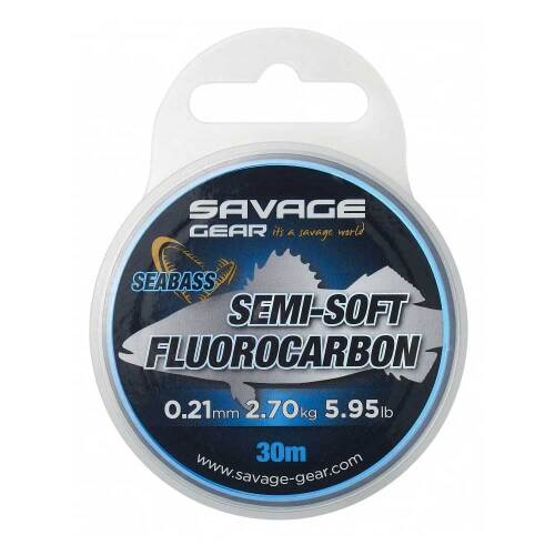 Savage Gear Semi-Soft Seabass 30 Metre Fluorocarbon Shock Leader - 1