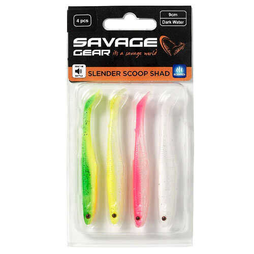 Savage Gear Slender Scoop Shad Dark Water Mix Silikon Yem - 2