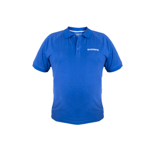 Shimano Kısa Kollu Polo Yaka Mavi T-Shirt - 1