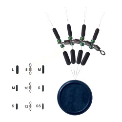 Trabucco Diamond Rolling Green Beads & Stopper - Trabucco