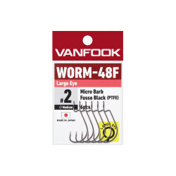 Vanfook Worm-48F Large Eye FS BK Offset İğne - Vanfook