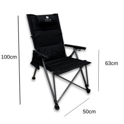 Windcamp Katlanabilir Premium Siyah Kamp Sandalyesi - 2