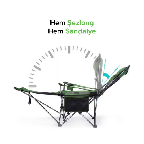 Windcamp Şezlong Tipi Katlanabilir Kamp Sandalyesi - 3