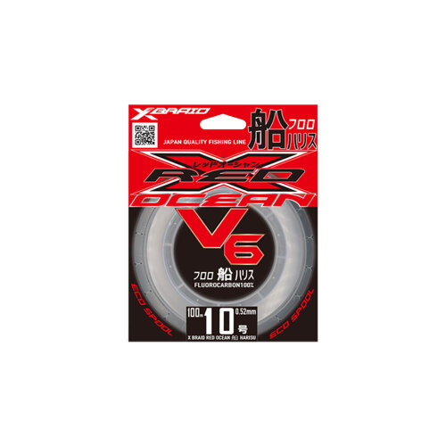 XBraid Red Ocean V6 100 Mt FC Fluorocarbon Leader - 1